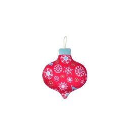 PLAY PLAY SNOWFLAKES ORNAMENT SM RED