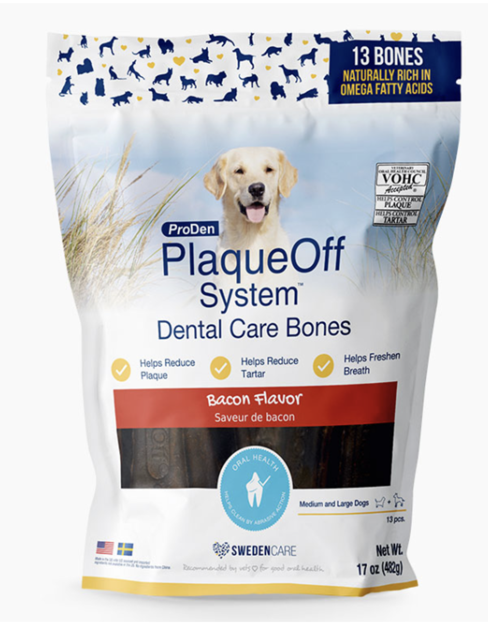 PRODEN PLAQUEOFF PRODEN DENTAL PLAQUEOFF BONE BACON 17OZ