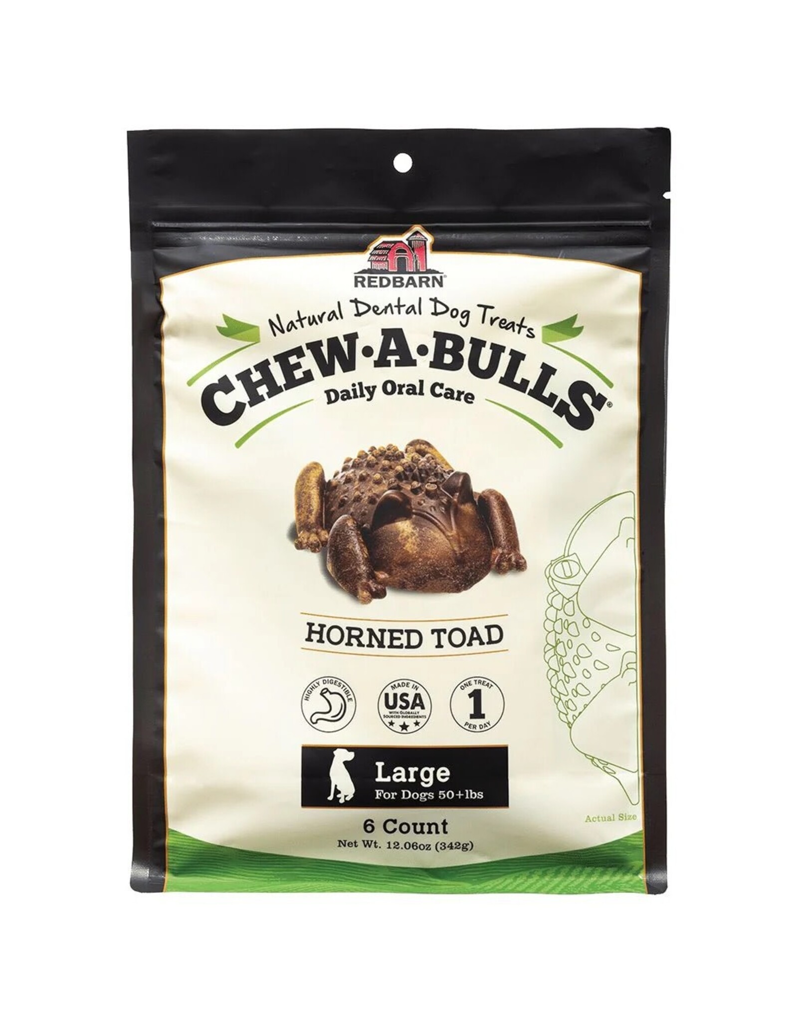 RED BARN RED BARN CHEWABULL LG TOAD  6PK