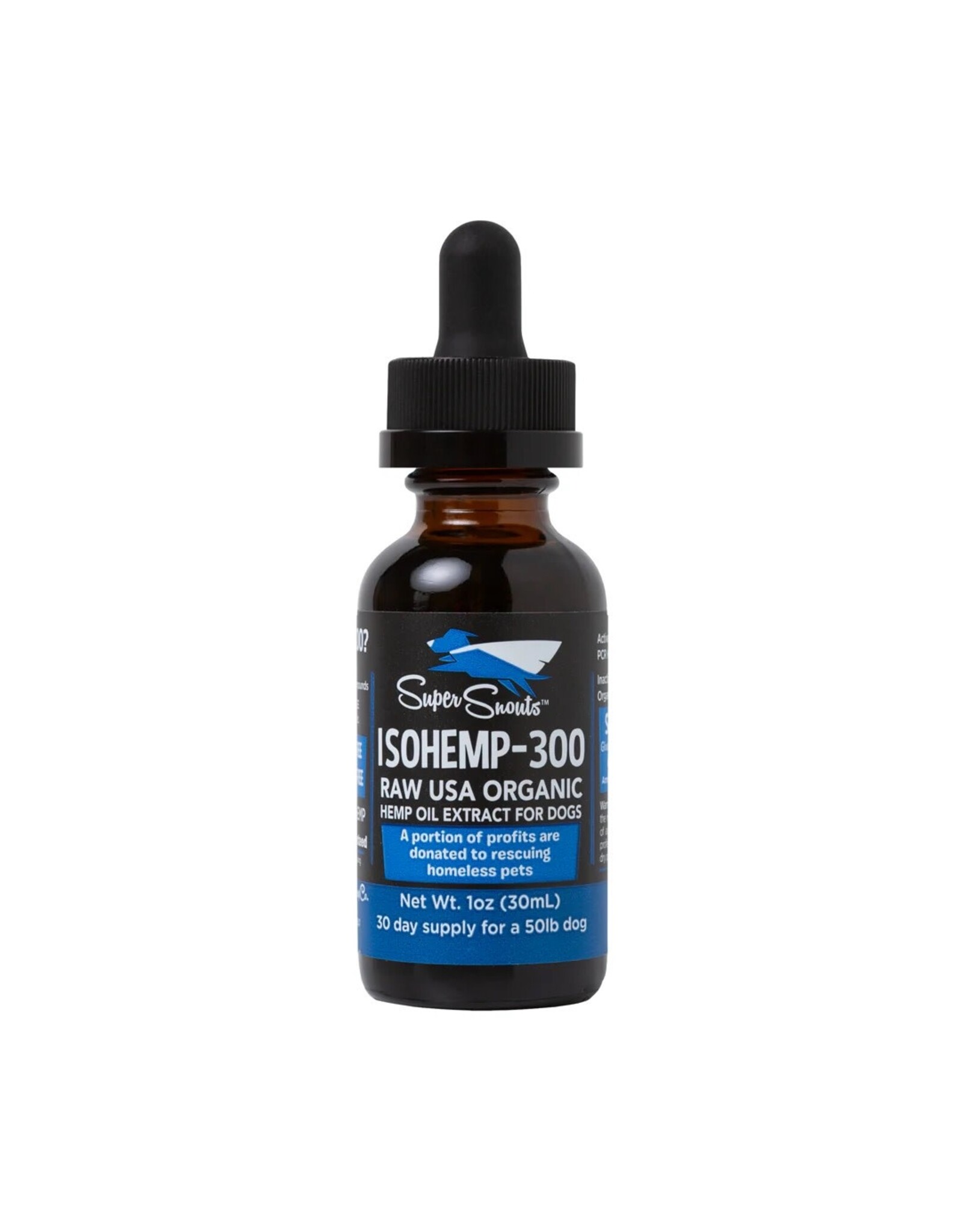 SUPER SNOUTS HEMP CO. SUPER SNOUTS HEMP ISOLATE CBD OIL 300MG 1OZ