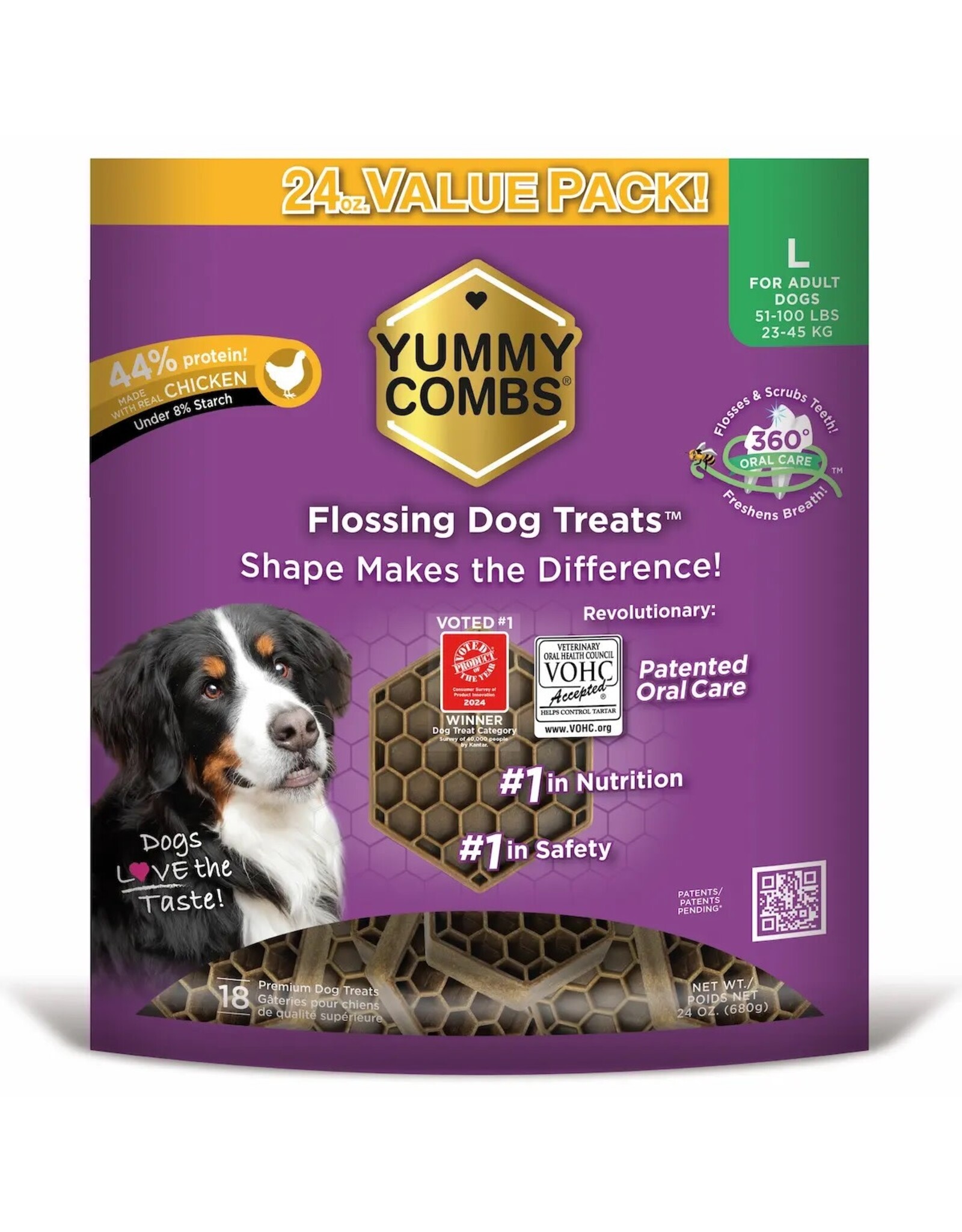 YUMMY COMBS YUMMY COMB PROTEIN 120Z BG LG