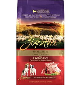 ZIGNATURE ZIGNATURE GRAIN FREE SMALL BITES LAMB 12.5#