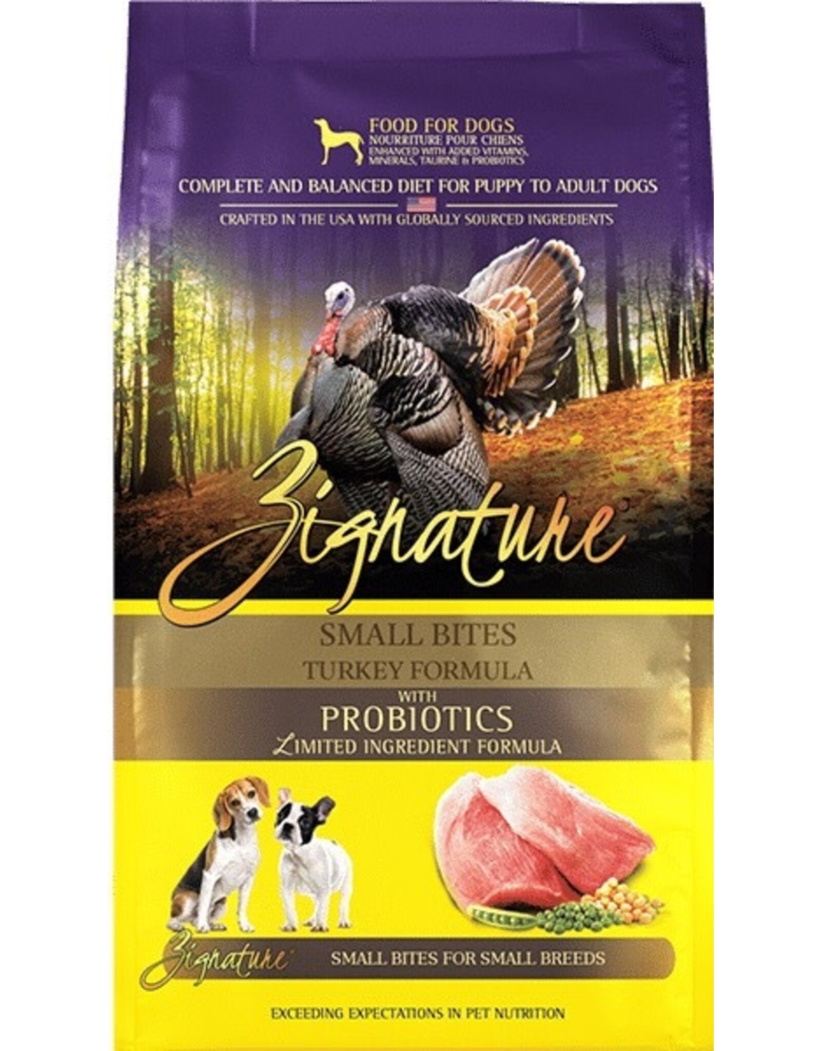 ZIGNATURE ZIGNATURE GRAIN FREE SMALL BITES TURKEY 4#