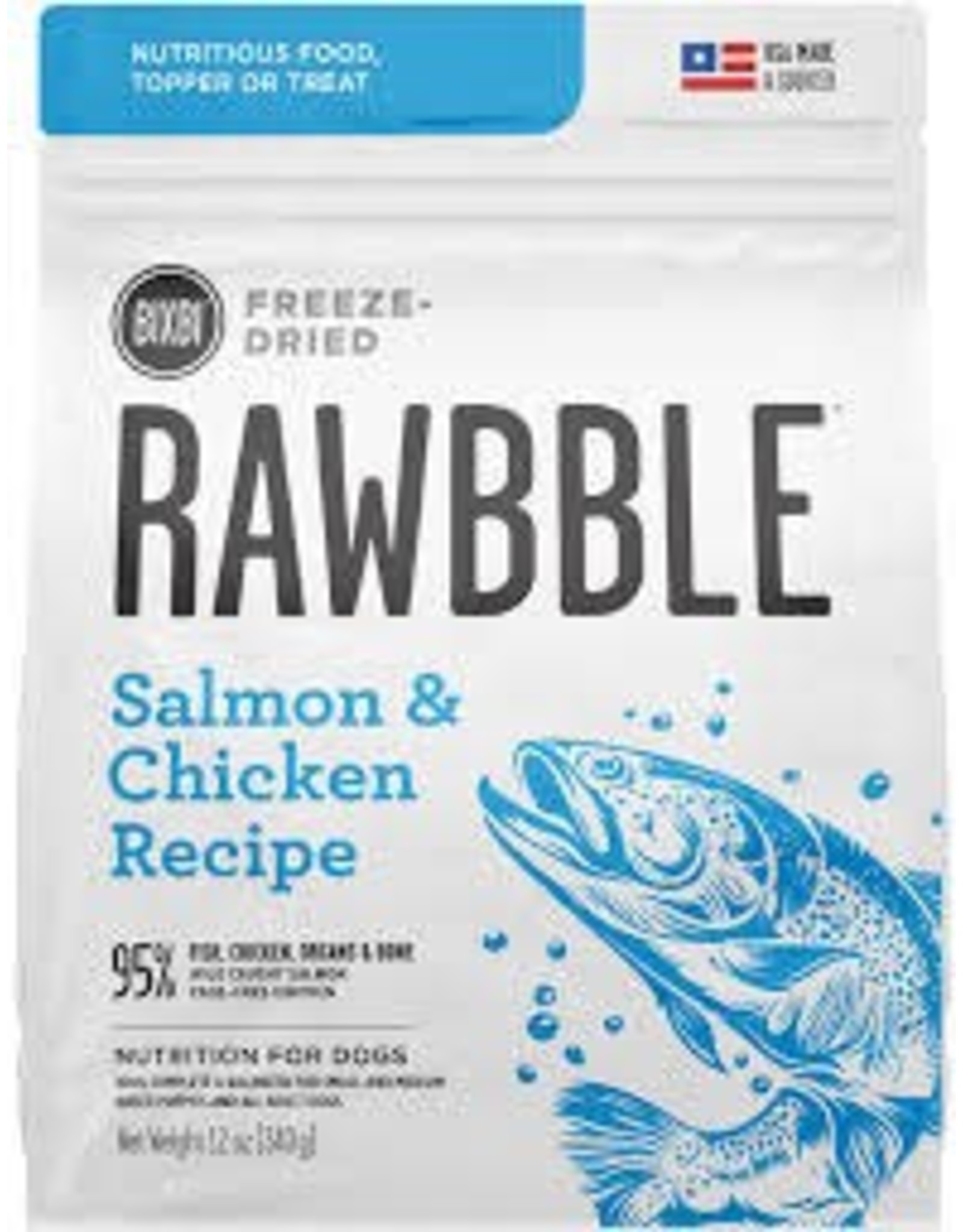 BIXBI RAWBBLE FREEZE DRIED SALMON & CHICKEN RECIPE 12OZ