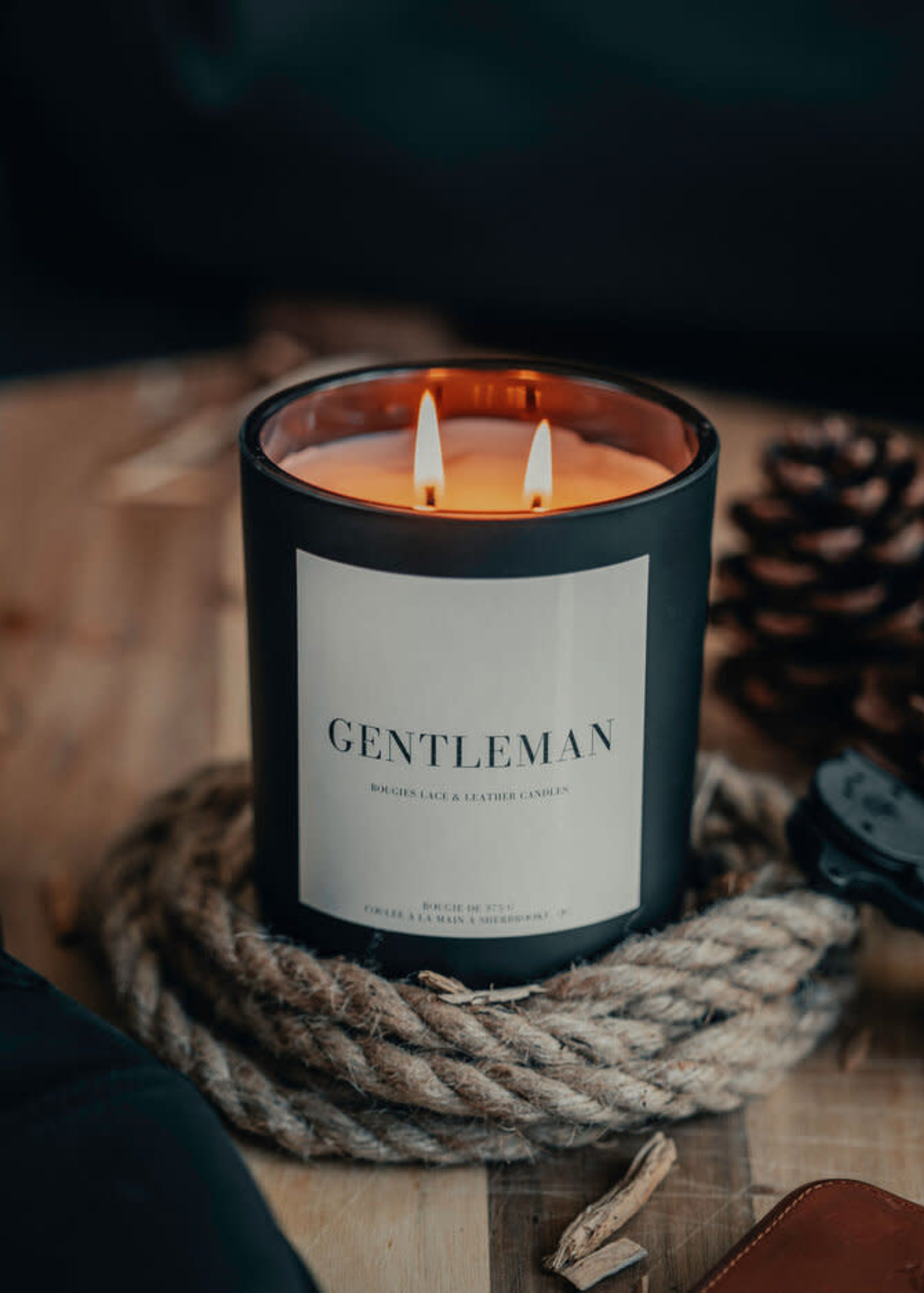 LACE & LEATHER CANDLES Gentleman Candle