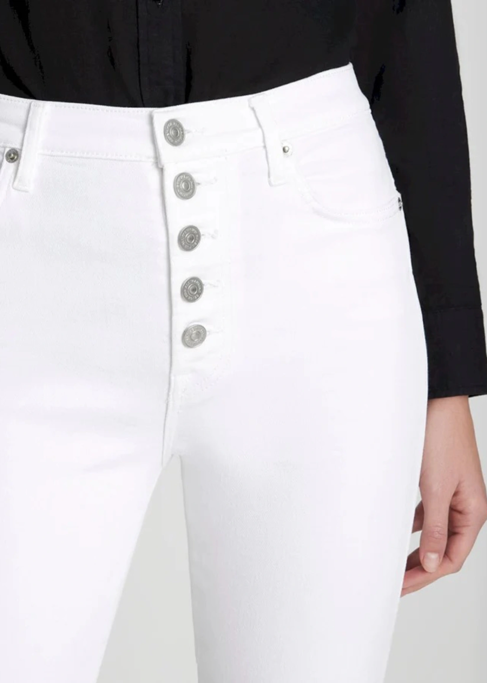 7 FOR ALL MANKIND HW CROPPED STRAIGHT - WHITE -