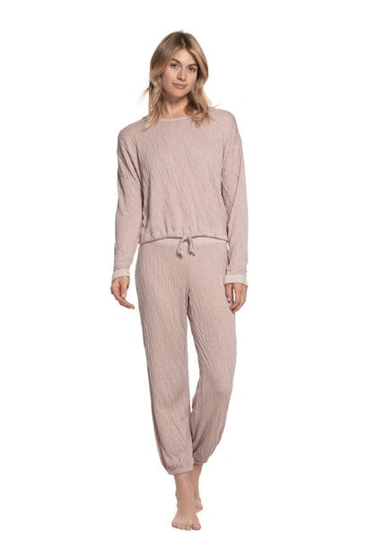 Malibu | The Women's Crinkle Jersey Lounge Set Collection, Faded Rose-Shell -