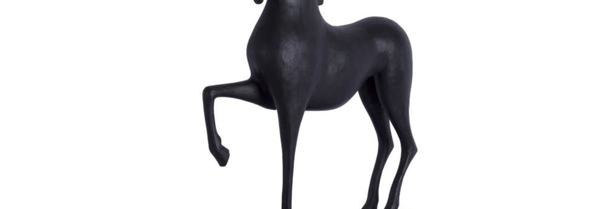 Premier Cheval  | The Sculpture Collection, Black & Gold -  17.5 Inch x 4 Inch x 20 Inch