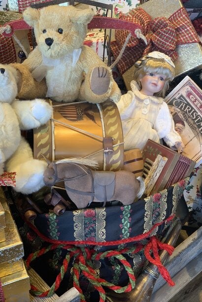 Ready for Deliveries | A Bethany Lowe Original  - Santa:  21 Inch x 14 Inch x 48 Inch,  Bag of Toys: 18 Inch x 18 Inch x 30 Inch