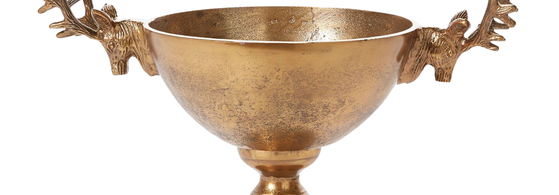 Buck Chalice | The Bowl Collection, Antique Gold - 16 Inch x 9.25 Inch x 11 Inch