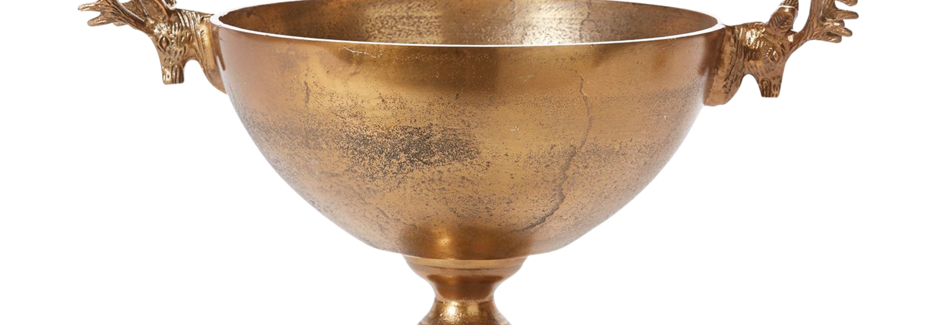 Buck Chalice | The Bowl Collection, Antique Gold - 19 Inch x 12.25 Inch x 10 Inch