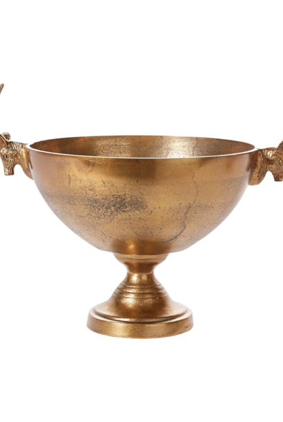 Buck Chalice | The Bowl Collection, Antique Gold - 19 Inch x 12.25 Inch x 10 Inch