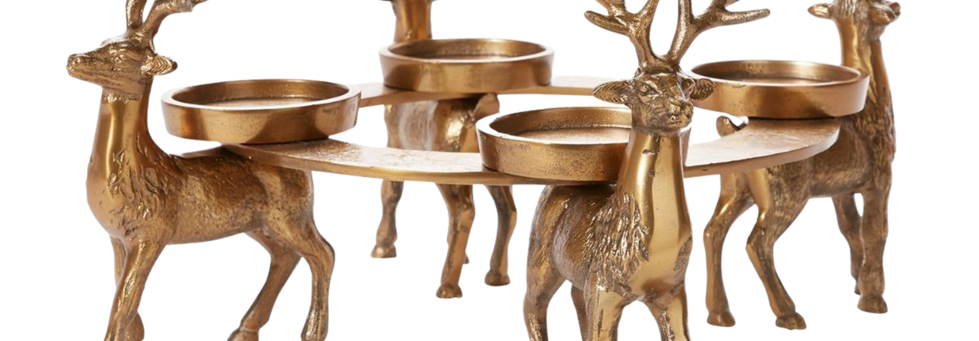 Reindeer | The Candle Holder Collection, Antique Gold - 19.5 Inch x 15 Inch x 11 Inch