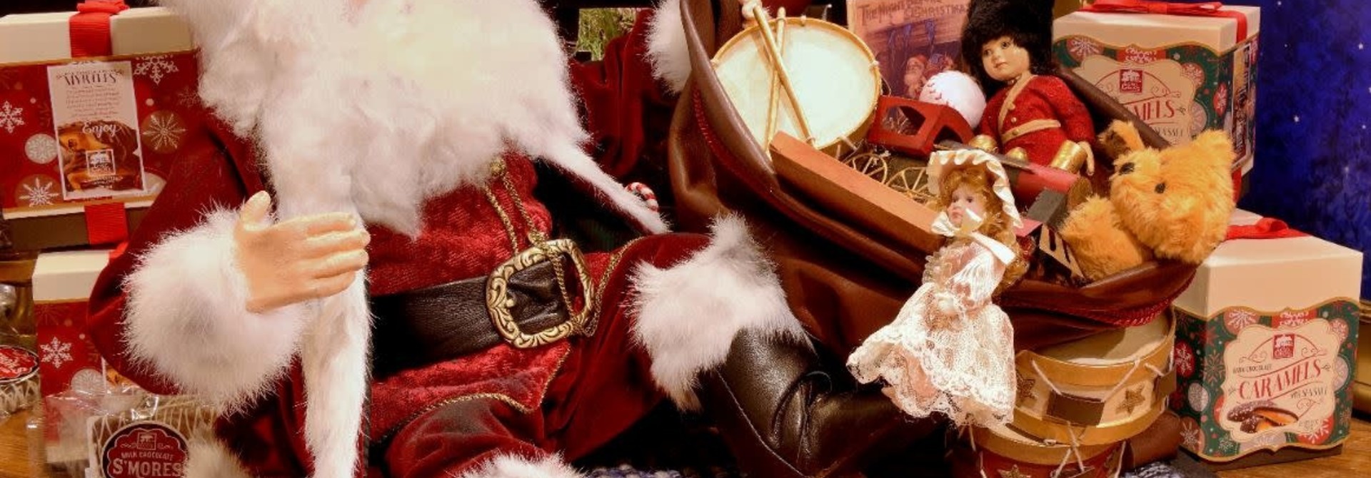 Down the Chimney St. Nicholas Came With A Bound | A Bethany Lowe Original - 28 Inch x 24 Inch x 18 Inch