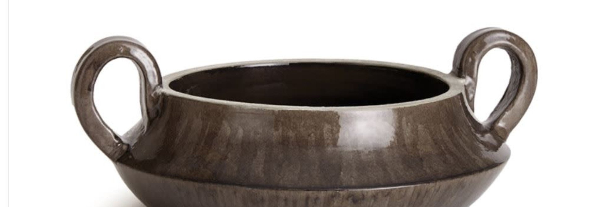 Ciara Bowl  | The Accessory Collection. Gray - 14.5 Inch x 14.5 Inch x 5 Inch