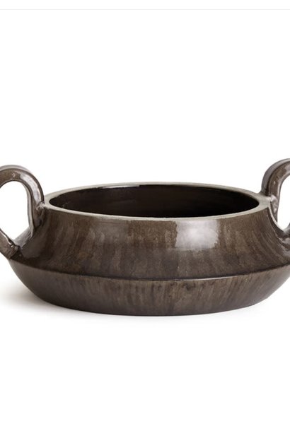 Ciara Bowl  | The Accessory Collection. Gray - 14.5 Inch x 14.5 Inch x 5 Inch