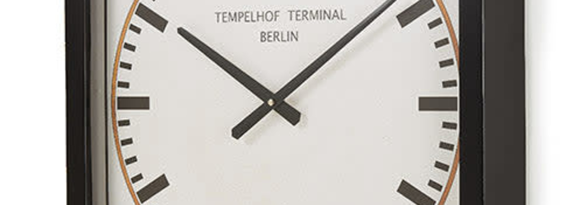 Tempelhof Terminal | The Wall Clock Collection, Black - 19 Inch x 19 Inch x 3.5 Inch