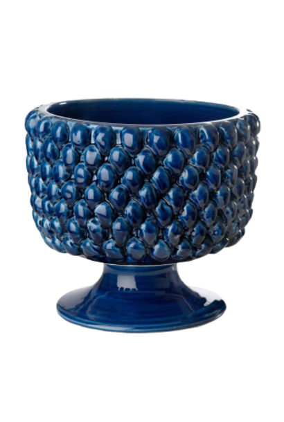 Vinci Pine Cone | The Planter Collection, Blue - 11.5 Inch x 11.5 Inch x 10 Inch