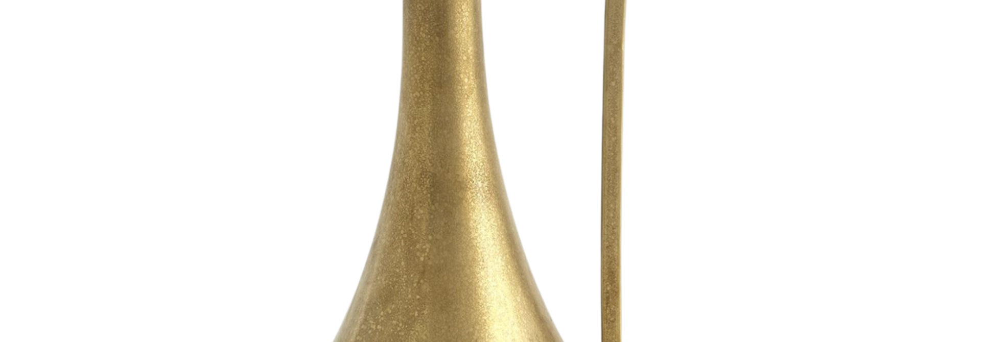 Long Neck Handle Vase | The Accessory Collection-, Gold - 6 Inch x 8 Inch x 8 Inch
