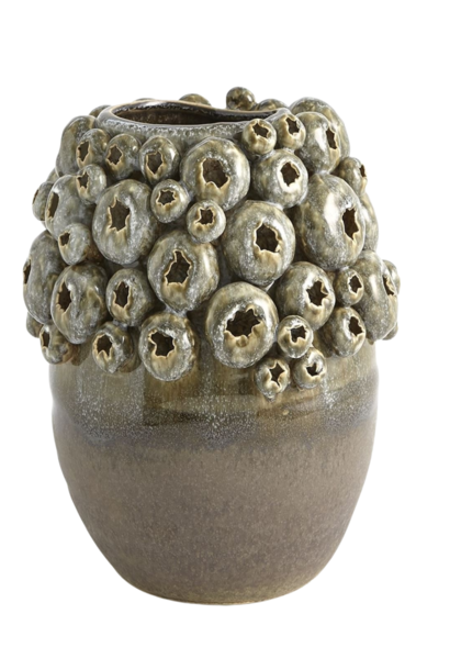 Sea Coral Vase | The Accessory Collection, Reactive Sage - 9.5 Inch x 8.25 Inch x 8.25 Inch