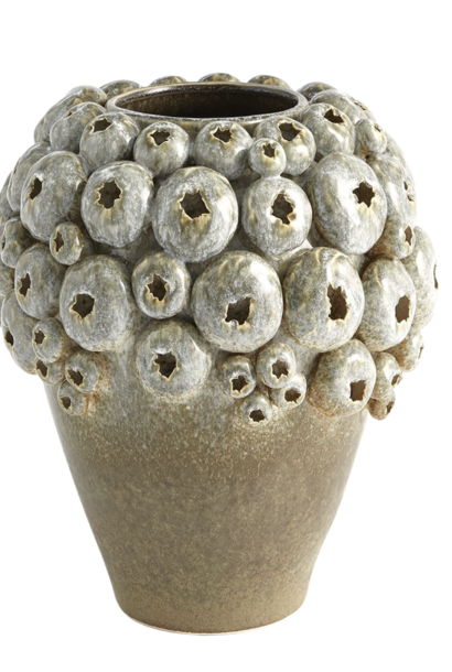Sea Coral Vase | The Accessory Collection, Reactive Sage - 11.25 Inch x 10.75 Inch x 10.75 Inch