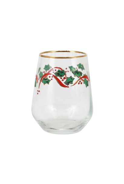 Stemless Wine Glass | The Holly Glassware Collection, Multi - 14 oz