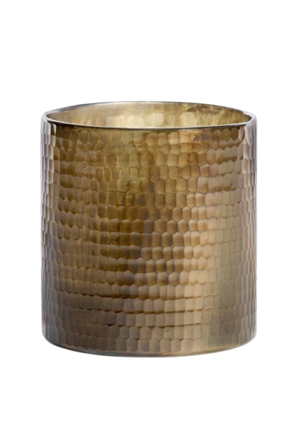 Hammered Pattern | The Hurricane Collection, Bronze - 6 Inch x 6 Inch x 6.5 Inch