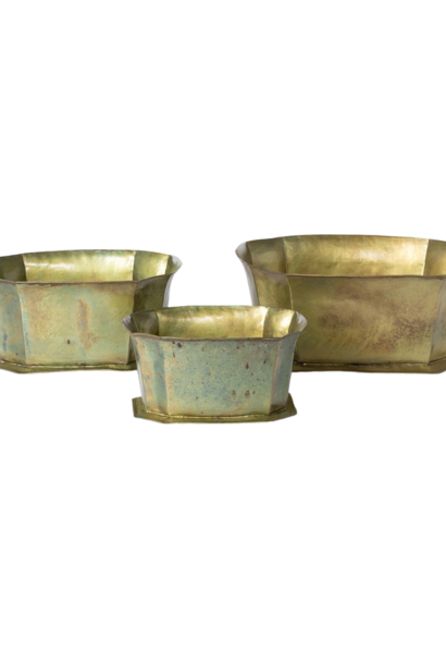 Conservatory | The Planter Collection, Patina Bronze - 16.25 Inch x 12.75 Inch x 6 Inch