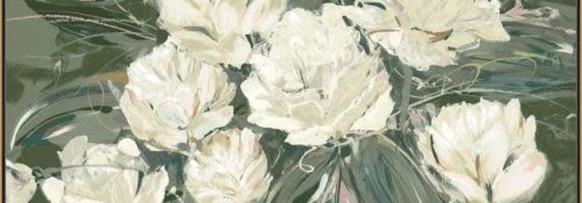Blossom Medley IV | The Art Collection, Sage - 31.25 Inch x 31.25 Inch