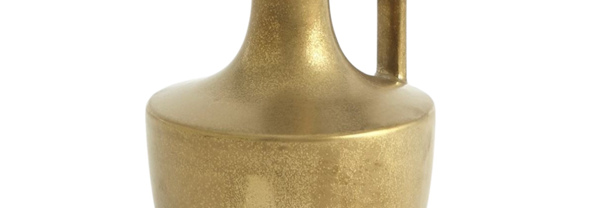 Handle Vase | The Accessory Collection, Gold - 10.25 Inch x 7 Inch x x 7 Inch