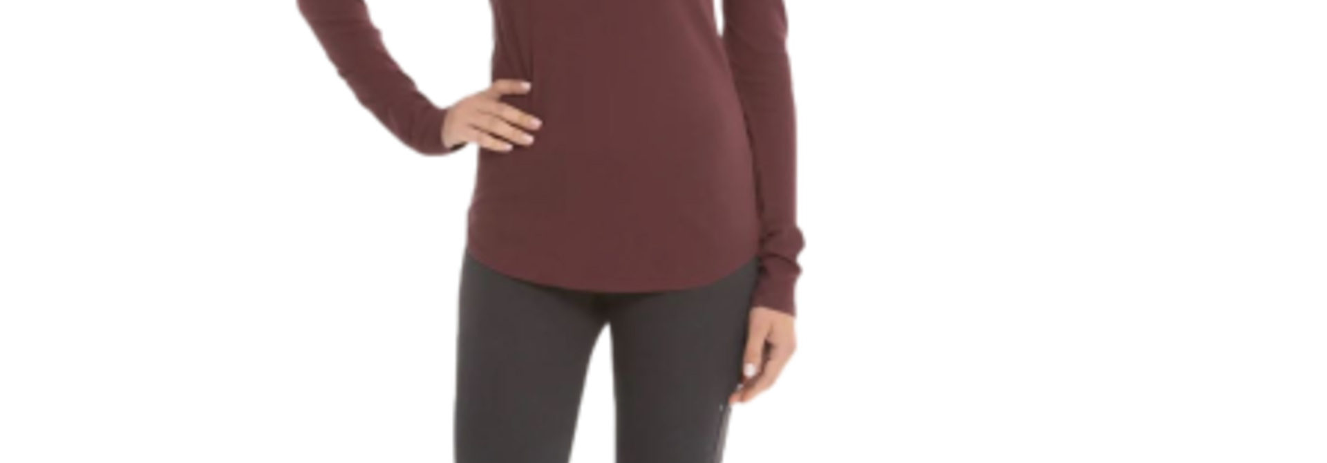 Malibu | The Women's Loose Jersey Long Sleeve Tee Collection, Rosewood -
