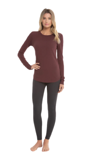Malibu | The Women's Loose Jersey Long Sleeve Tee Collection, Rosewood -