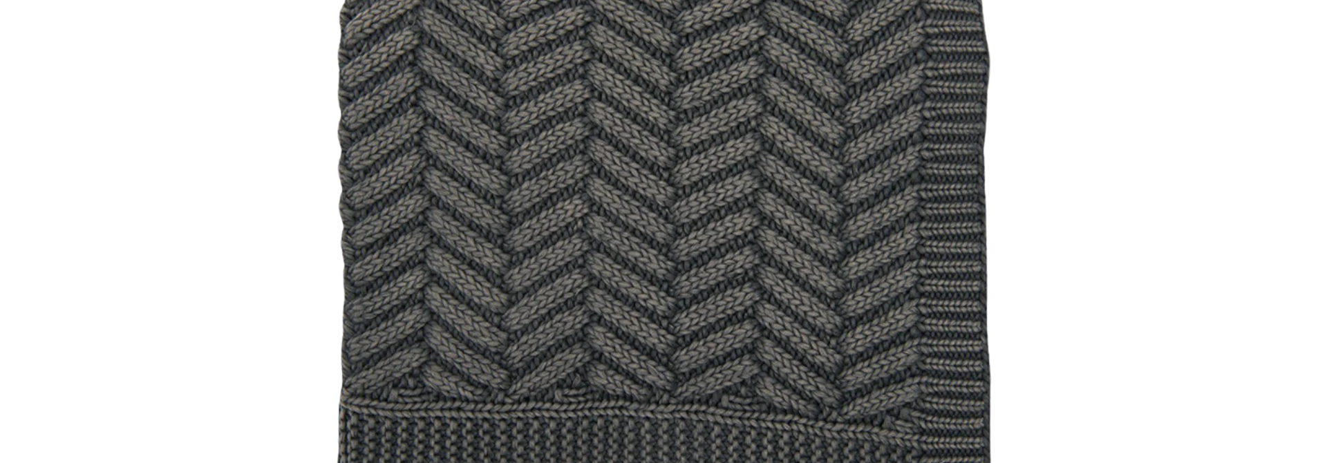 Washed Chevron | The Throw Collection, Dark Grey - 60 Inch x 50 Inch