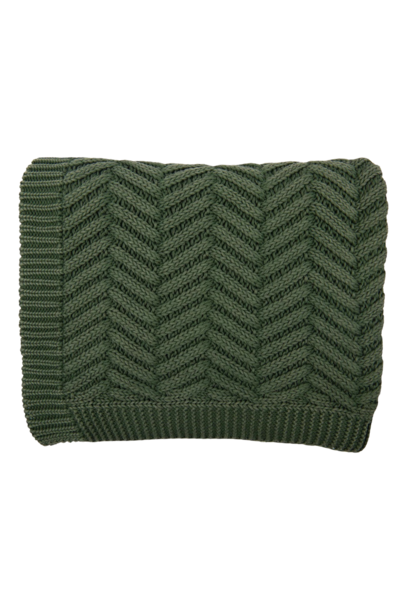 Washed Chevron | The Throw Collection, Seaweed Green - 60 Inch x 50 Inch