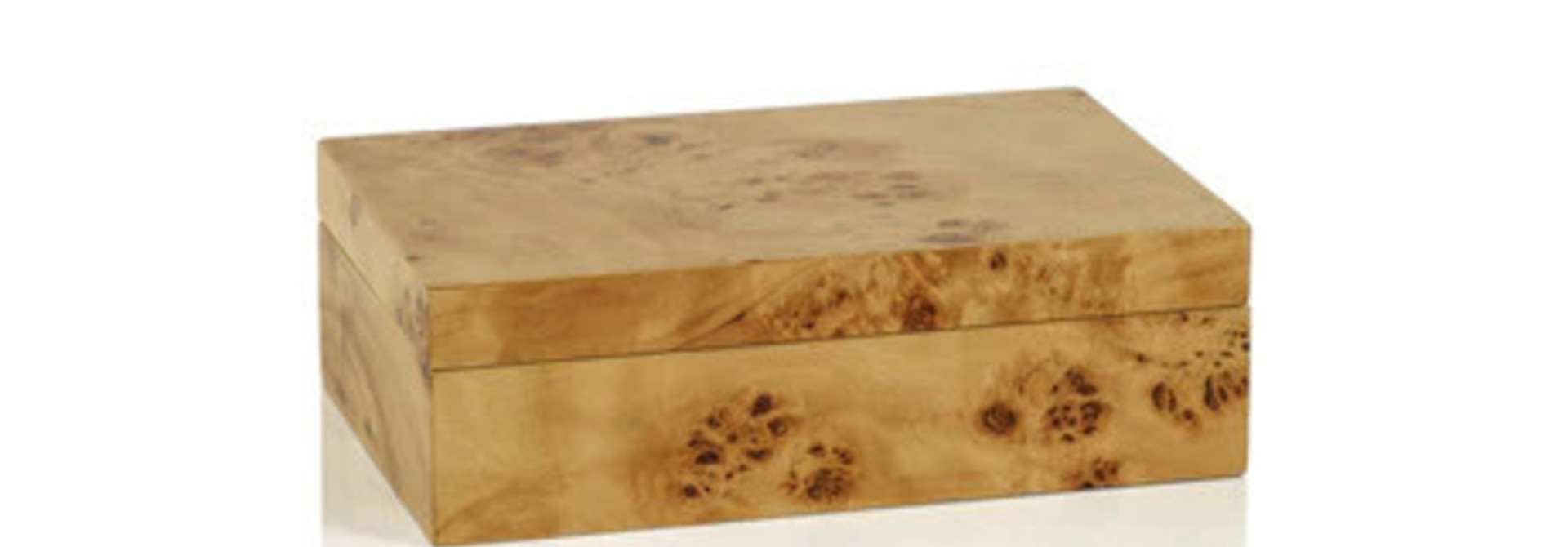 Leiden | The Decorative Box Collection, Burl - 7.75 Inch x 5.25 Inch x 2.5 Inch