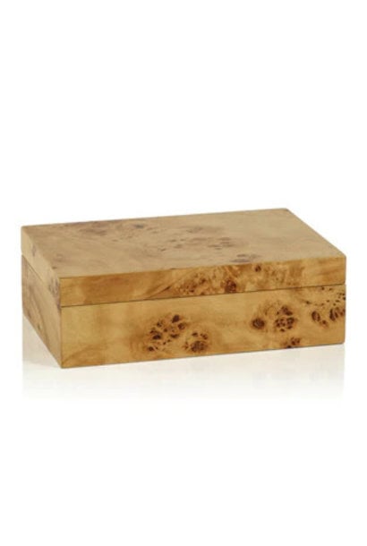 Leiden | The Decorative Box Collection, Burl - 7.75 Inch x 5.25 Inch x 2.5 Inch