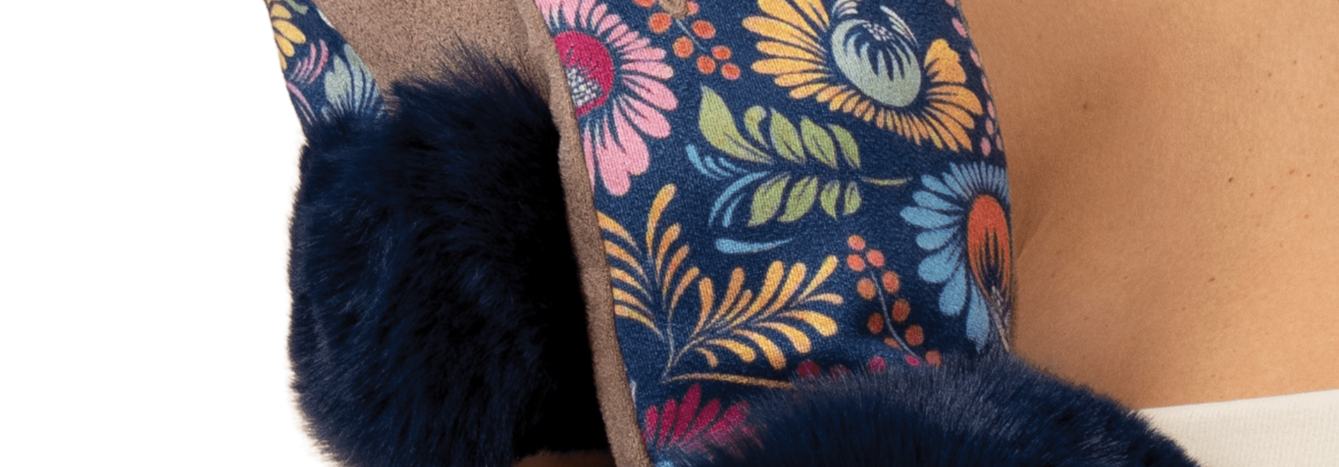Bernadette | The Women's Glove Collection, Folk Art Floral - Navy
