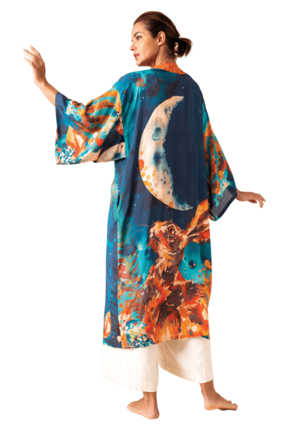 Hare & The Moon | The Kimono Gown Collection, Midnight - One Size