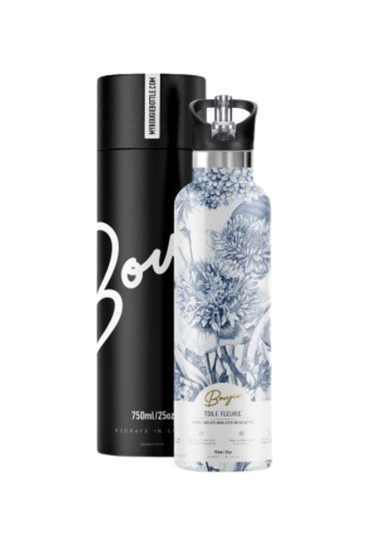 Toile Fleurie | The Water Bottle Collection, Blue & White - 25 Oz