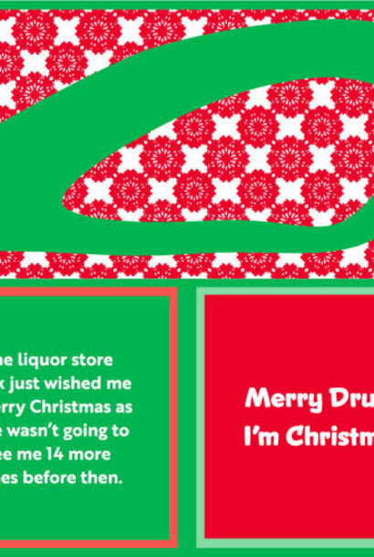 Merry Drunk | The Holiday Napkin Collection, Multi - 5 Inch x 5 Inch
