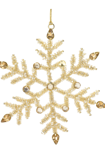 Snowflake No IV | The Holiday Ornament Collection, Copper & Glass - 5.5 Inch x 5.5 Inch