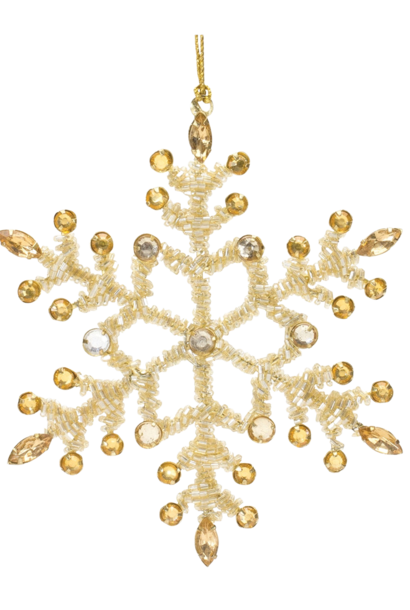 Snowflake No III | The Holiday Ornament Collection, Copper & Glass - 5.5 Inch x 5.5 Inch