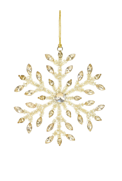 Snowflake No II | The Holiday Ornament Collection, Glass - 5 Inch x 5 Inch