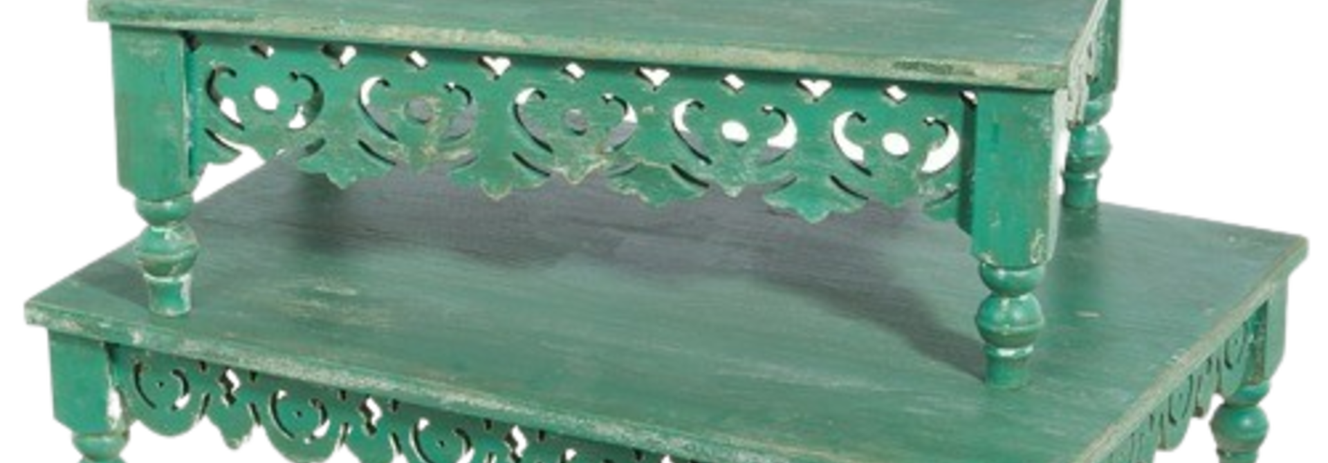 Ornate | The Riser Collection, Green - 20.75 Inch x 14.5 Inch x 5.25 Inch