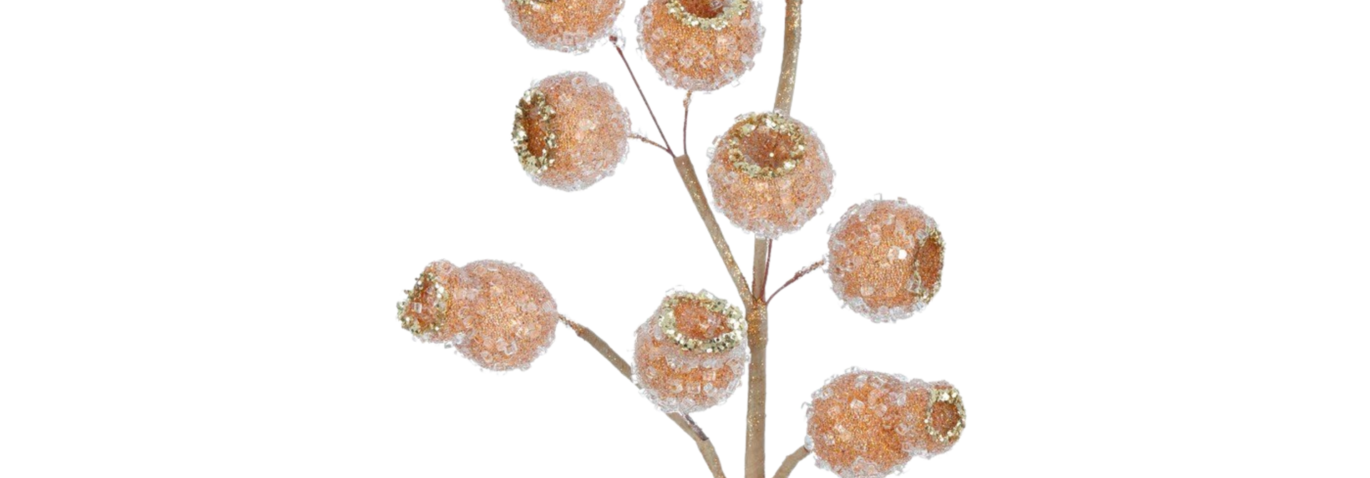 Iced Pods | The Holiday Floral Collection, Gold - 22 Inch