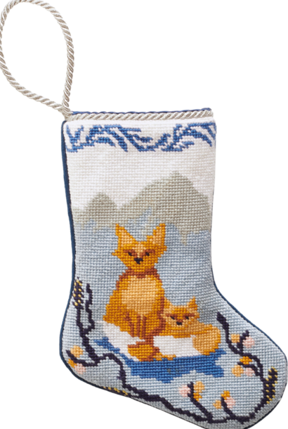 Foxy Family | The Bauble Stockings Collection - 4.25 Inch x 6 Inch