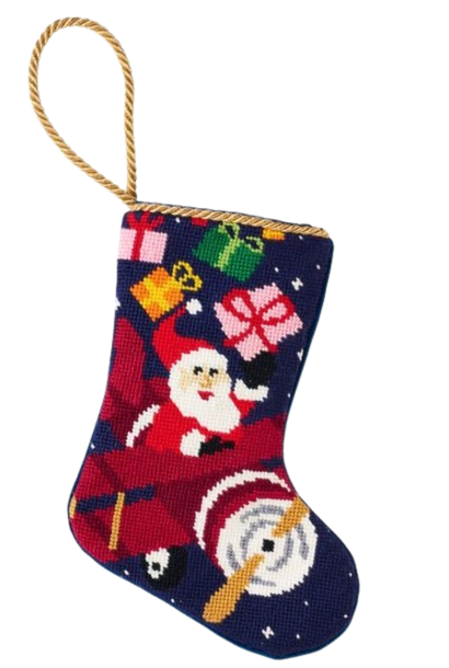 High Flying Santa | The Bauble Stockings Collection - 4.25 Inch x 6 Inch
