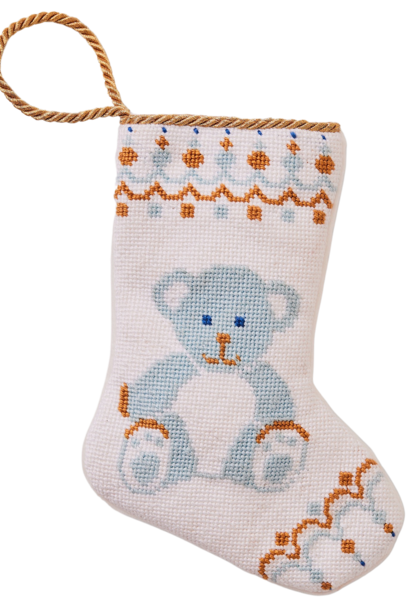 Bear-y Christmas | The Bauble Stockings Collection, Blue - 4.25 Inch x 6 Inch