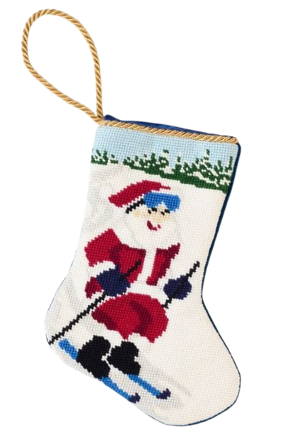 Slopeside Santa | The Bauble Stockings Collection - 4.25 Inch x 6 Inch