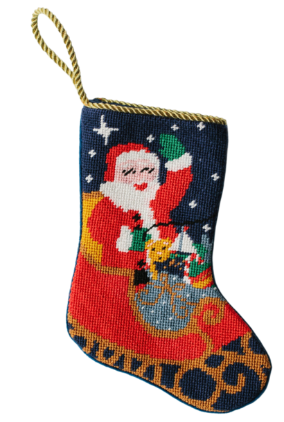 Sleigh Ride Santa | The Bauble Stockings Collection - 4.25 Inch x 6 Inch